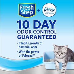 Fresh Step Odor Shield Clumping Litter With Febreze Freshness, Continuous Cat Litter Odor Eliminator, 25 lb. Box