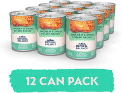 Natural Balance Limited Ingredient Diet Chicken & Sweet Potato | Adult Grain-Free Wet Canned Dog Food | 13-oz. Can, (Pack of 12)