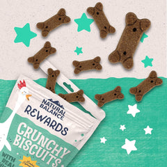 Natural Balance Limited Ingredient Rewards Crunchy Biscuits, Grain-Free Dog Treats for Adult Dogs of All Breeds, Chicken & Sweet Potato Recipe