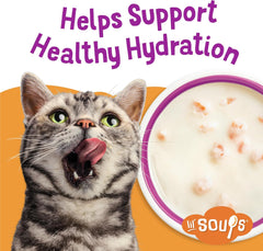 Purina Friskies Grain Free Lickable Cat Food Toppers Lil’ Soups With Shrimp in a Velvety Chicken Broth - (Pack of 8) 1.2 oz. Cups