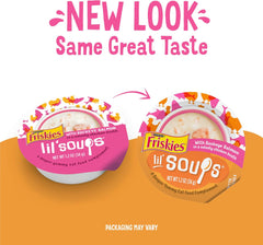 Purina Friskies Grain Free Lickable Cat Food Toppers Lil’ Soups With Sockeye Salmon in Chicken Broth - (Pack of 8) 1.2 oz. Cups