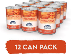 Natural Balance Limited Ingredient Diet Sweet Potato & Fish | Adult Grain-Free Wet Canned Dog Food | 13-oz. Can, (Pack of 12)