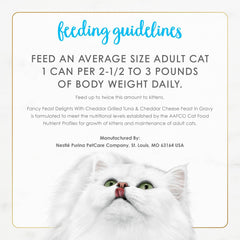 Purina Fancy Feast Delights With Cheddar Grilled Tuna and Cheddar Cheese Feast in Wet Cat Food Gravy Cat Food - (Pack of 24) 3 oz. Cans