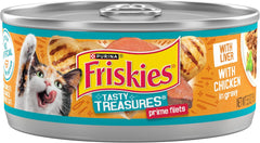 Purina Friskies Wet Cat Food Tasty Treasures With Chicken in Gravy (With Liver) - (Pack of 24) 5.5 oz. Cans