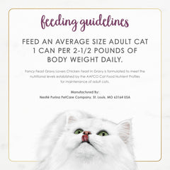 Purina Fancy Feast Gravy Wet Cat Food, Gravy Lovers Chicken Feast in Grilled Chicken Flavor Gravy - (24) 3 oz. Cans