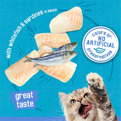 Purina Friskies Shreds With Whitefish and Sardines in Sauce Wet Cat Food - (Pack of 24) 5.5 oz. Cans