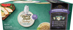 Purina Fancy Feast Wet Cat Food Variety Pack, Medleys Shredded Fare Collection - (2 Packs of 12) 3 oz. Cans