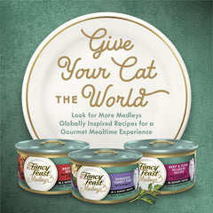 Purina Fancy Feast Wet Cat Food Variety Pack, Medleys Shredded Fare Collection - (2 Packs of 12) 3 oz. Cans