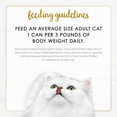 Purina Fancy Feast Grilled Wet Cat Food Poultry and Beef Collection Wet Cat Food Variety Pack - (Pack of 30) 3 oz. Cans