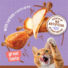 Purina Friskies Extra Gravy Wet Cat Food Chunky With Turkey in Savory Gravy - (Pack of 24) 5.5 oz. Cans