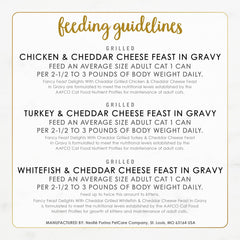 Purina Fancy Feast Delights with Cheddar Grilled Chicken, Turkey or Whitefish and Cheddar Cheese Feast in Gravy Wet Cat Food Variety Pack - (Pack of 24) 3 oz. Cans