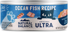 Natural Balance Ultra Premium Ocean Fish Cat Food | Wet Canned Food for Cats | 5.5-oz. Can, (Pack of 24)