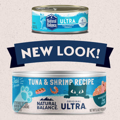 Natural Balance Ultra Premium Wet Canned Food for Kittens to Adult Cats Protein Choices Include Chicken & Liver Chicken, Turkey, Ocean Fish, Salmon or Tuna 5.5 Ounce (Pack of 24)