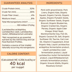 Primal Freeze Dried Raw Cat Food Nuggets Pork, Complete & Balanced Meal or Topper, Premium, Healthy, Grain Free, High Protein Raw Cat Food with Probiotics
