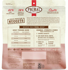 Primal Freeze Dried Raw Dog Food Nuggets, Pork, Complete & Balanced Meal, Also Use as Topper or Treat, Premium, Healthy, Grain Free, High Protein Raw Dog Food