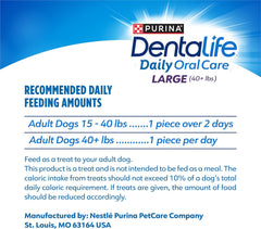 Purina DentaLife Small/Medium Breed Dog Dental Chews; ActivFresh Daily Oral Care Small/Medium Chews - 9 ct. Pouch