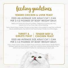 Fancy Feast Poultry and Beef Feast Classic Pate Collection Grain Free Wet Cat Food Variety Pack - (Pack of 30) 3 oz. Cans