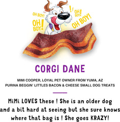 Purina Beggin' Dog Treats, Fun Size With Bacon and Cheese Flavor - (6) 6 oz. Pouches