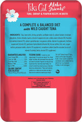 Tiki Cat Aloha Friends Grain-Free, Low-Carbohydrate Wet Food with Flaked Tuna for Adult Cats & Kittens Tuna, Shrimp & Pumpkin