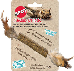 SPOT Ethical Pets Catnip Stick Cat Toy with Feathers, 12"