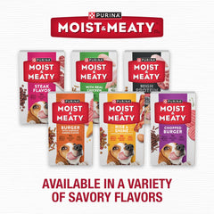 Purina Moist and Meaty Steak Flavor Soft Dog Food Pouches - 72 Ounce