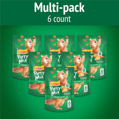 Purina Friskies Cat Treats, Party Mix Picnic Crunch - (Pack of 6) 6 oz. Pouches