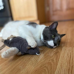 SPOT Big Mouse Bertha with Catnip - Lifelike Cat Toy, Fuzzy Mice with Catnip and Crinkle Sound, Large Size for Cuddling, Chasing, Playing - 7in Plush Toys, Assorted Colors