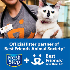 Fresh Step Clean Paws Cat Litter With Febreze Freshness, Multi-Cat Low-Tracking Clumping Litter With Guaranteed Odor Control, 22.5 lb. Box