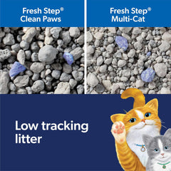 Fresh Step Clean Paws Cat Litter With Febreze Freshness, Multi-Cat Low-Tracking Clumping Litter With Guaranteed Odor Control, 22.5 lb. Box