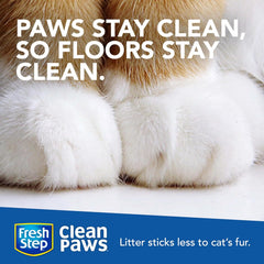 Fresh Step Clean Paws Cat Litter With Triple Action, Low-Tracking Clumping Litter, 22.5 lb. Box
