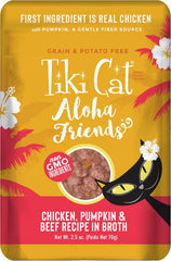Tiki Cat Aloha Friends, Chicken, Pumpkin & Beef, Grain-Free & High Moisture, Wet Cat Food for All Life Stages