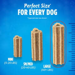 Dentalife Purina Large Breed Dog Dental Chews, ActivFresh Daily Oral Care Large Chews - 21 ct. Pouch