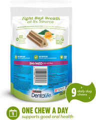 Purina DentaLife Small/Medium Breed Dog Dental Chews; ActivFresh Daily Oral Care Small/Medium Chews - 9 ct. Pouch