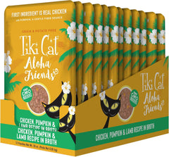Tiki Cat Aloha Friends, Chicken, Pumpkin & Lamb, Grain-Free & High Moisture, Wet Cat Food for All Life Stages
