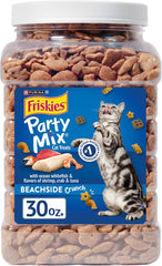 Purina Friskies Cat Treats, Party Mix Beachside Crunch - 30 Ounce (Pack of 1)