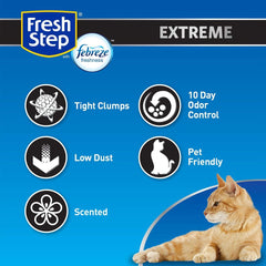 Fresh Step Extreme Mountain Spring Scented Clumping Cat Litter with Febreze Freshness, 42 lbs.