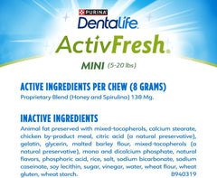 Purina DentaLife ActivFresh Daily Oral Care Mini Dog Chews - 56 ct. Pouch