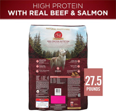 Purina ONE Natural High Protein Dry Dog Food Dry True Instinct with Real Beef and Salmon With Bone Broth and Added Vitamins, Minerals and Nutrients - 27.5 lb. Bag