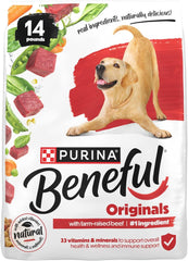 Beneful Purina Real Meat Dry Dog Food, Originals with Farm-Raised Beef, 14 lb. Bag