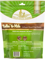 Fieldcrest Farms Nothin to Hide Flip Chips Chews for Dogs - All Natural Rawhide Alternative Treats for Dogs, Chicken, Beef or Peanut Butter Flavor Snack for All Breed Dogs (Chicken, 8.5 Oz)