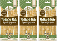 Fieldcrest Farms Nothing to Hide Natural Rawhide Alternative Twist Stix for Dogs - 3 Pack (30 Sticks) Premium Grade Easily Digestible Chews - Great for Dental Health (Chicken, Small Stix)