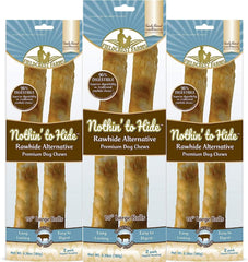 Fieldcrest Farms Nothing to Hide Natural Rawhide Alternative Large 10'' Rolls for Dogs - 2 Pack (Beef)