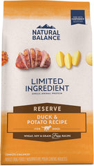 Natural Balance Limited Ingredient Adult Grain-Free Dry Dog Food, Reserve Duck & Potato Recipe