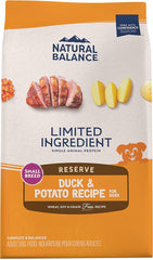 Natural Balance Limited Ingredient Small-Breed Adult Grain-Free Dry Dog Food, Reserve Duck & Potato Recipe