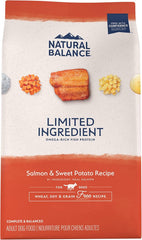 Natural Balance Limited Ingredient Adult Grain-Free Dry Dog Food, Salmon & Sweet Potato Recipe