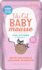Tiki Cat Baby, Salmon & Chicken, Grain-Free and Nutrient Rich, Wet Cat Food for Kittens 4 Weeks+