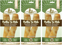 Fieldcrest Farms Nothing to Hide Natural Rawhide Alternative 5'' Rolls for Dogs - 3 Pack (6 Chews) Premium Grade Easily Digestible Chews (Chicken)