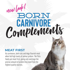 Tiki Cat Born Carnivore Complements Variety Pack, Chicken Blends, Wet, High-Protein & High-Moisture Cat Food Topper