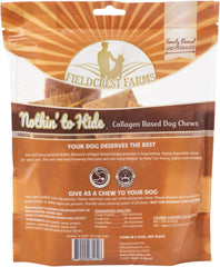 Fieldcrest Farms Nothin to Hide Flip Chips Dog Chews - All Natural Rawhide Alternative Treats for Dogs, Chicken, Beef or Peanut Butter Flavor Snack for All Breed Dogs