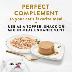 Purina Fancy Feast Appetizers Lickable Grain Free Wet Cat Food Topper White Meat Chicken and Flaked Tuna Appetizer - (Pack of 10) 1.1 oz. Trays